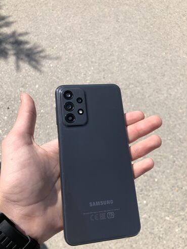 telefonlar samsung: Samsung Galaxy A23, 64 ГБ, цвет - Черный, Гарантия, Отпечаток пальца, Face ID