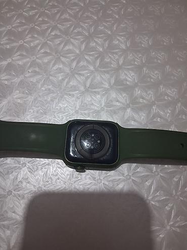 apple watch 10: Смарт-часы с прямоугольным экраном и силиконовым ремешком цвета хаки — 7