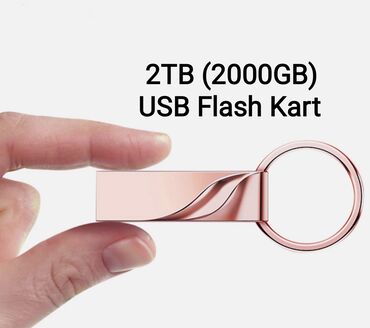 Yaddaş kartları: 2TB (2000 Gb) USB Flash kart). Yenidir sayi coxdur suretli oturme