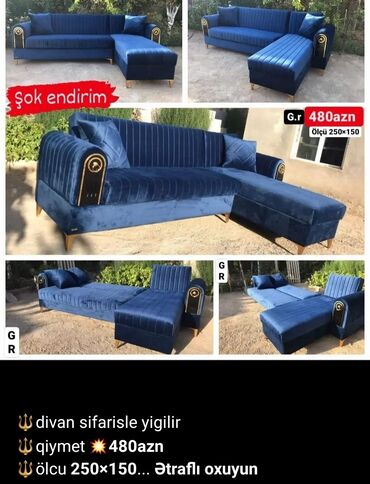 Divanlar: Künc divan, Yeni, Açılan, Bazalı, Parça, Şəhərdaxili pulsuz çatdırılma — 2