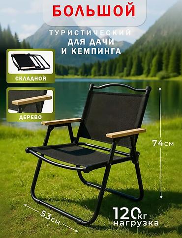 Мебель: Походный складной стул, Новый, цвет - Черный — 1