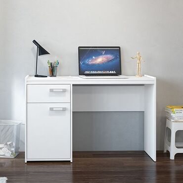 Sifarişlə yazı masaları: Dördbucaq masa, Stulsuz, Polkalı, Siyirməsiz, Türkiyə, Mat laminat — 16