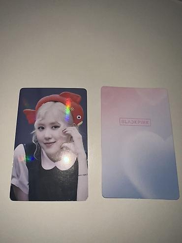 İncəsənət və kolleksiyalar: Rose holografik fotokart🌈 işıqda rengli parıldayan 🌈✨ BLACKPINK temalı — 2