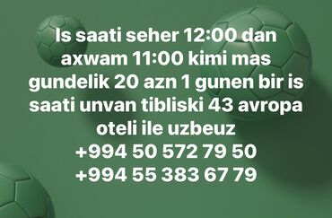 pive setleri v Azərbaycan | STƏKANLAR: Təmizlikçi. 1-2 illik təcrübə. Növbəli qrafik