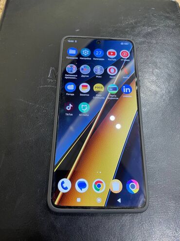 крепление для тв: Poco X6 Pro 5G, Б/у, 256 ГБ, цвет - Черный, 2 SIM