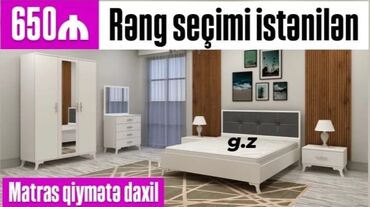 TV altlığı: *Yataq Dəsti 650Azn* ✔️İstehsal Rusiya Laminat 18/lik qalınlıqda Dolab