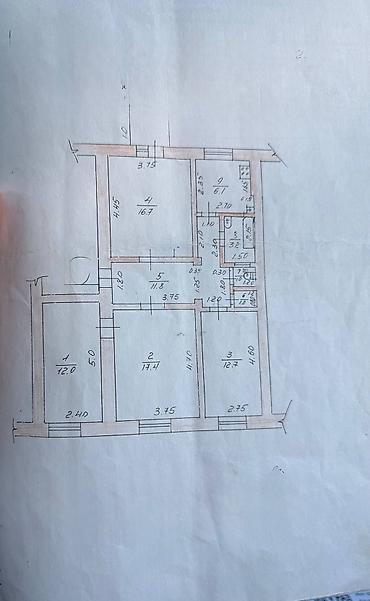 4: 4 комнаты, 82 м², 3 этаж, Косметический ремонт — 10