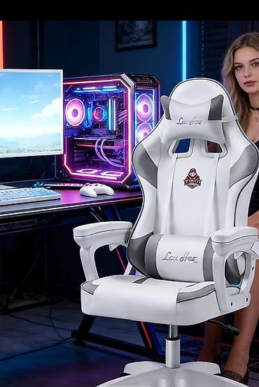 Ofis və oyun kresloları: Yeni, Təkərli, Qolları tənzimlənir, Süni dəri — 12