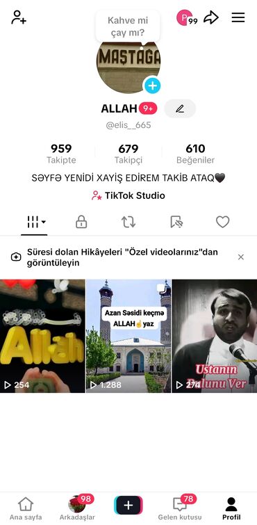 Qaşıqlar: Tiktok seyfesi plsuz kim isdyir