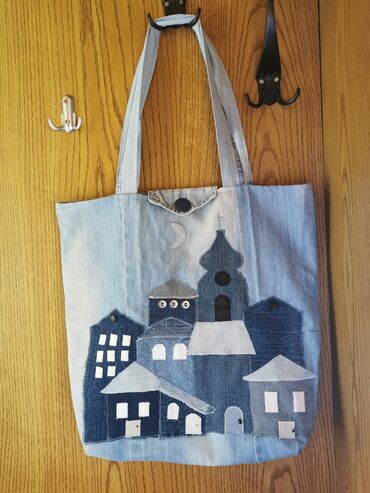 Torbe: Torba za rame, Handmade, Materijal: Platno — 2