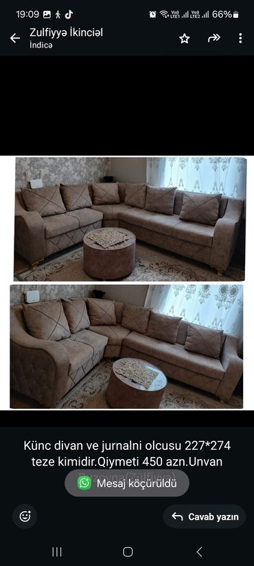 Divanlar: Künc divan, İşlənmiş, Açılan, Bazalı, Çatdırılma yoxdur