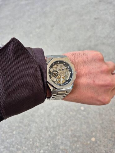 женские силиконовые наручные часы: Yeni, Qol saatı, Forsining, rəng - Boz