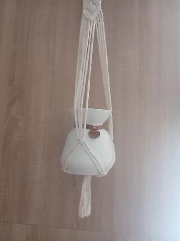 Вешалки: Makrame asma güldan tutacağı – əl işi bitki asqısı - Material: qalın — 3