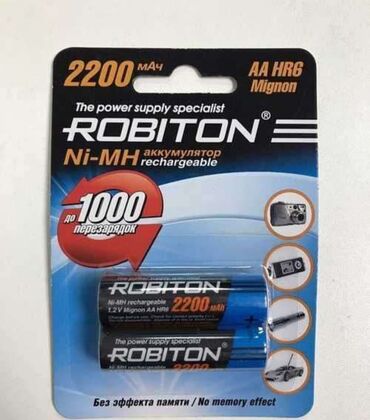 Аксессуары для ТВ и видео: Продаю аккумуляторные батарейки Robi ton (цена за блистер). Смотрите