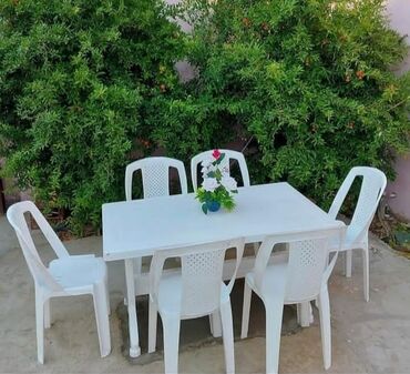 Bağ, çöl masa və oturacaq dəstləri: Yeni, Kvadrat masa, 4 stul, Açılmayan, Stullar ilə, Plastik -da lalafo.az — 6 Bağ, çöl masa və oturacaq dəstləri: Yeni, Kvadrat masa, 4 stul, Açılmayan, Stullar ilə, Plastik — 6