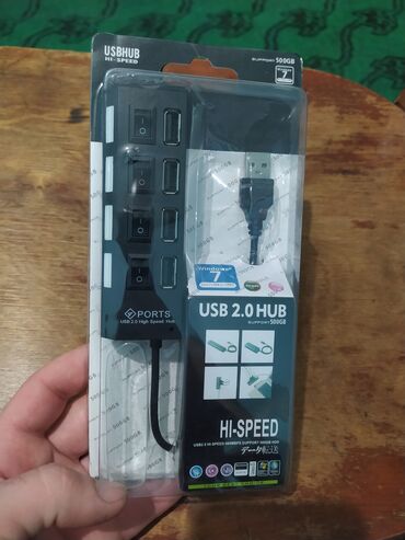 komputer notebook: 4 PORTS USB 2.0 HUB SUPPORT 500 GB PC VE YA NOTEBOOK QOŞA BİLƏRSİZ