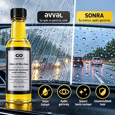 Patpres yağı (maşın) Chepuing Glass Oil Cleaning, şüşə üzərlərindəki