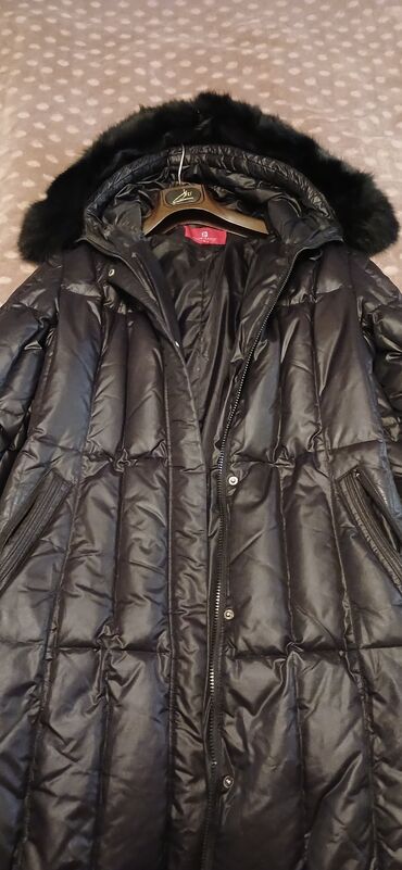 qadin alt paltari: Женская куртка L (EU 40), цвет - Черный