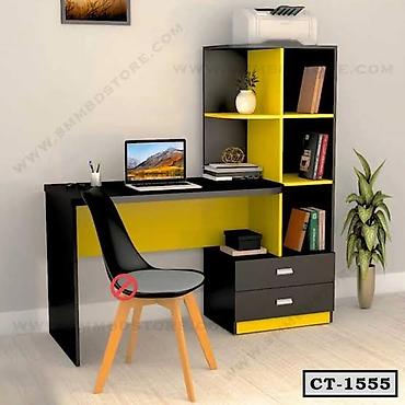 notebook masasi: Künc masa, Stulsuz, Polkalı, Siyirməli, MDF — 2