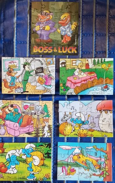 Oyuncaqlar: 1995 çi ilə aid qədimi kinder puzzle oyuncaqlar.Yeddi ədəddir.İdeal — 6