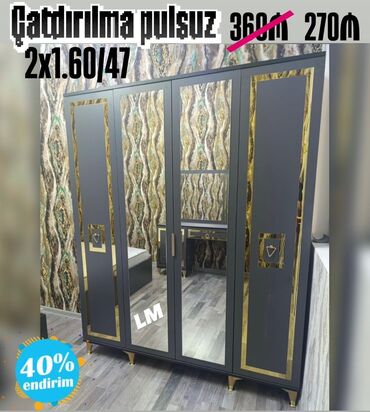 Masa və oturacaq dəstləri: Yeni, Açılan, 4 qapılı Düz dolab