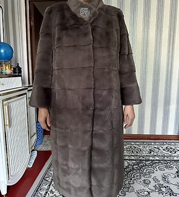акк млбб: Шуба из норки, цвет графит/тауп (пепельно-коричневый). Длина – миди — 2