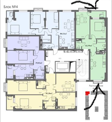 дордой рынок квартира: Строится, Элитка, 2 комнаты, 64 м²
