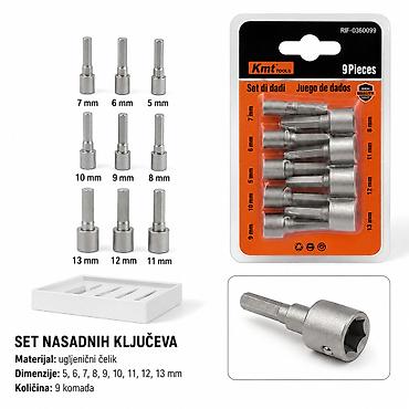 KMT Ojačana gedora magnetni 9360099 Set nasadnih ključeva sa magnetom