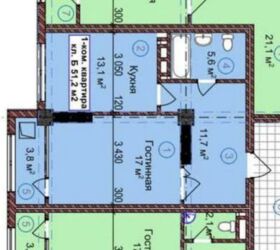 готовые однокомнатные квартиры: 1 комната, 51 м², Элитка, 11 этаж, ПСО (под самоотделку)