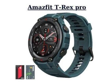 amazfit bip baku: Amazfit T-Rex Pro (Mağazadan satılır) blue smart saat. Yeni, bağlı