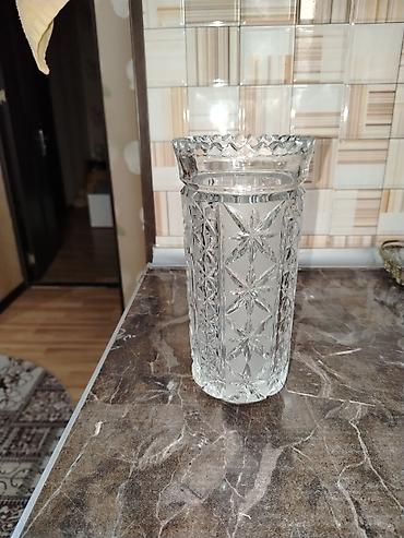masaustu dest: Klassik kəsim şüşə/kristal qab dəsti - 4 ədəd iri kəsimli şüşə qab — 4