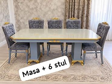 Masa desti satilir 6 stulladir. 395 azn unvan H.Aslanov catdirilma