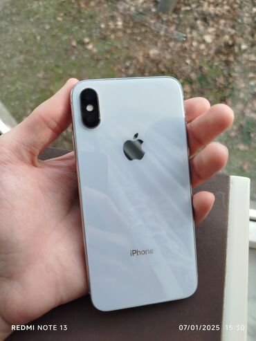 Apple iPhone: IPhone X, 64 GB, Gümüşü, Face ID