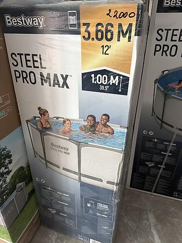Бассейны: Каркасный бассейн Bestway Steel Pro MAX. - Диаметр: 3,66 м (12’) - — 1