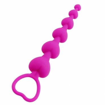 двухколесный самокат для взрослых: Розовая анальная цепочка, анальные бусы состоят из шести сердечек на