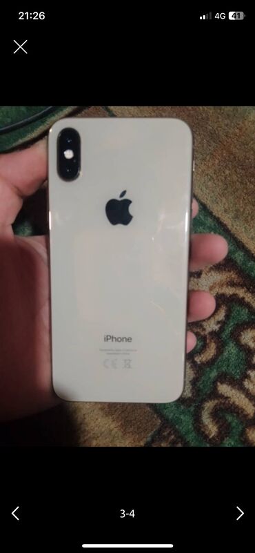 Apple iPhone: IPhone Xs, Б/у, 256 ГБ, Matte Gold, Зарядное устройство, 82 %