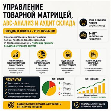 куплю неликвид: Управление товарной матрицей, ABC-анализ и аудит склада / 1С под ключ — 1