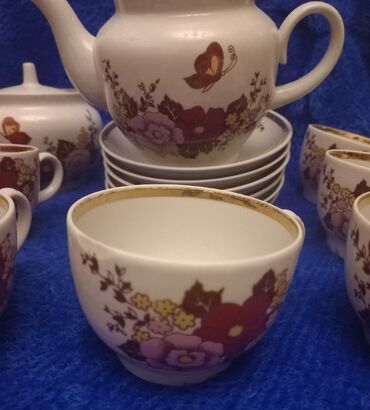 Çay dəstləri və servizlər: Çay dəsti, rəng - Ağ, Farfor — 8