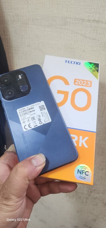 go pro 8: Tecno Spark Go 2023, 64 GB, rəng - Göy, Sensor, Barmaq izi, İki sim kartlı