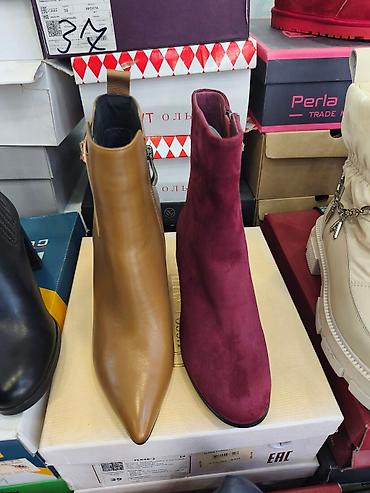 Ayaqqabılar: Kişi ayaqqabıları – müxtəlif modellər - Klassik tünd-qəhvəyi dəri — 35