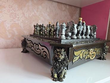 Спортивные игры: Kolleksiya üçün bəzəkli şahmat dəsti - Klassik üslubda dekorativ — 1