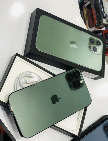 бу телефоны ош айфон: IPhone 13 Pro, 128 ГБ, Alpine Green, Коробка, 78 %