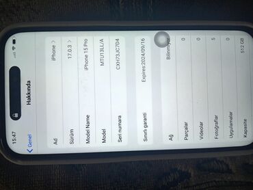 Apple iPhone: IPhone 15 Pro, 512 GB, Natural Titanium, Face ID — 11