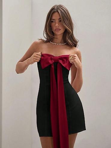 mexx: Haljina top sa mašnom na prednjoj strani. Kmbinacija crna haljina sa — 1