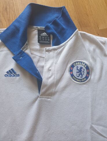 majica messi: ﻿﻿ADIDAS CHELSEA football club dres, polo majica bela, bele boje, sa