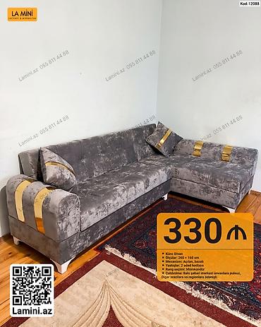 Ev üçün mebel: Künc divan – La Mini - Ölçülər: 260 × 160 sm - Mexanizm: açılan — 1