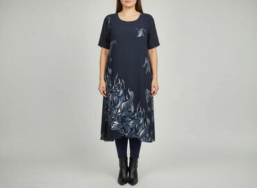 niebieska sukienki midi: Women`s dress, size XL