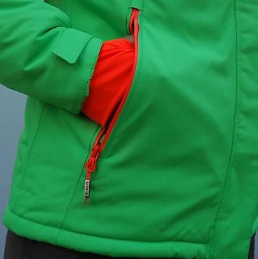 nepromocive: Zimska/ski jakna – neon zelena sa narandžastim detaljima - Dizajn — 8