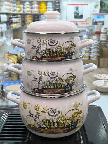 Tava-qazan dəstləri: Qazan, rəng - Ağ — 16