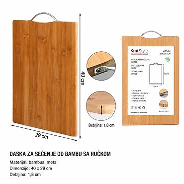 KMT Bambusova daska za sečenje 5404428 Praktična daska za pripremu na lalafo.rs KMT Bambusova daska za sečenje 5404428 Praktična daska za pripremu